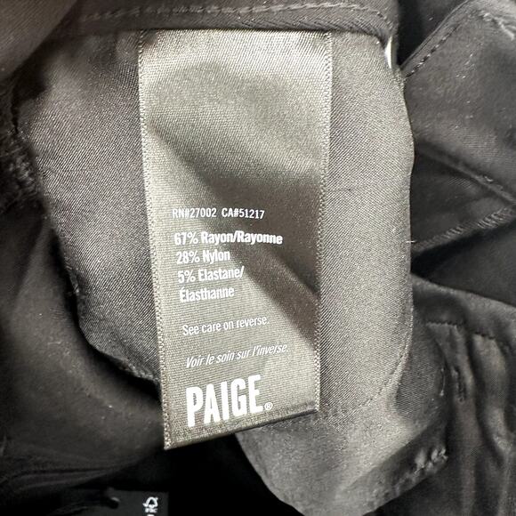 PAIGE DENIM NWT High Rise Manhattan Boot Ponte Pant in Black // 00 - Picture 12 of 13